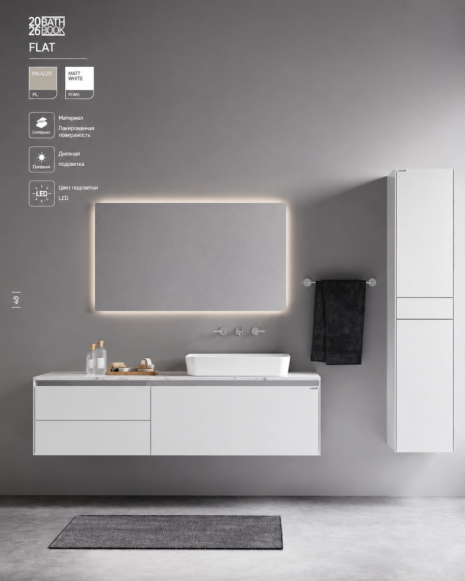 FLAT — Rayas 100 см + Высокий шкаф (технические чертежи)